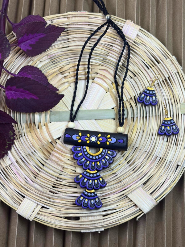 Neelambara Kala Terracotta Necklace Set | Handmade Clay Jewellery for Women | Matee