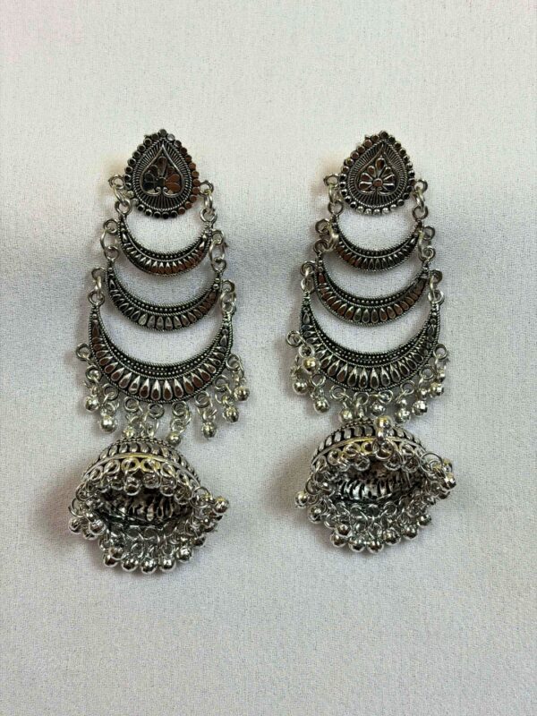 Jaltarang Oxidised Jhumka Earrings