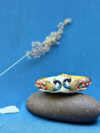 Man Mayur Micro Gold Peacock Stone Adjustable Bracelet