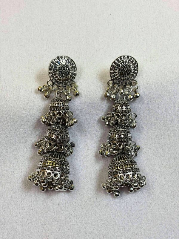 Santoor Oxidised Jhumka Earrings