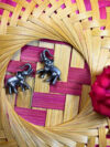 Elephant Motif Stud Earrings