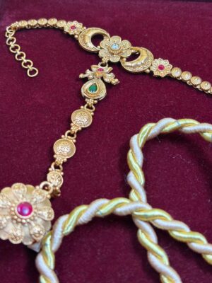 Prakriti Antique Floral Hath Phool Bracelet