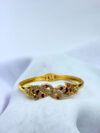 Madhurima Micro Gold Peacock Stone Adjustable Bracelet