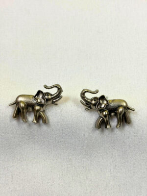Elephant Motif Stud Earrings