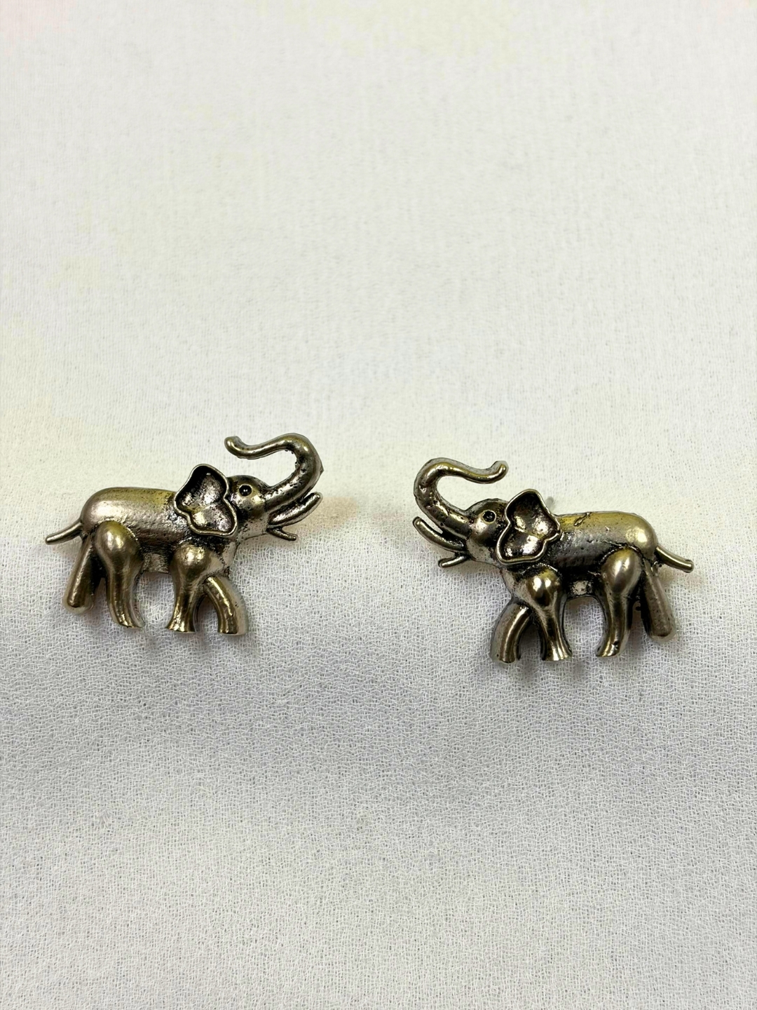 Elephant Motif Stud Earrings