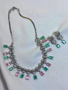 Sahiba Pastel Stone Necklace Set