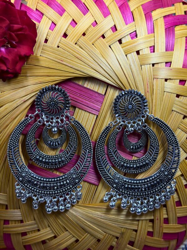 Surbahar Oxidised Jhumka Earrings