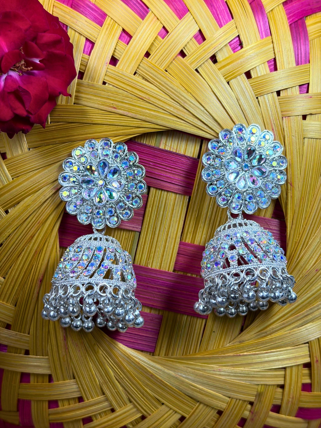 Kaveri Chandbali Jhumka Earrings