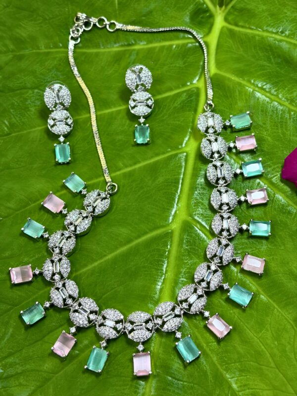Sahiba Pastel Stone Necklace Set