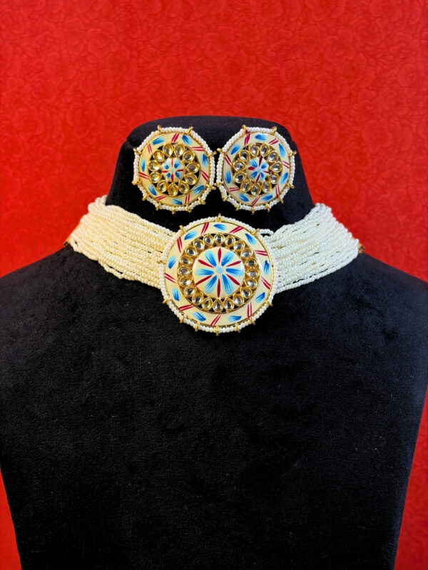 Jahnavi Pearl Choker Necklace Set