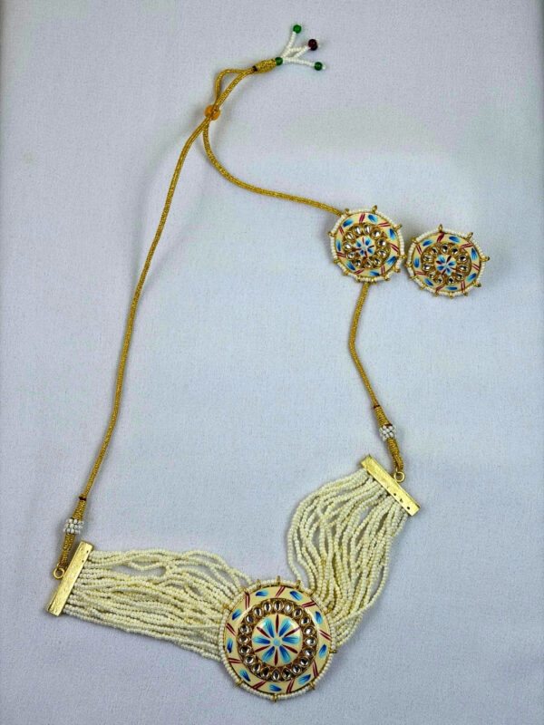Jahnavi Pearl Choker Necklace Set