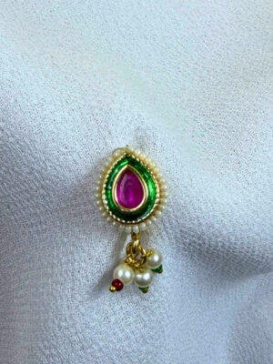 Gunjan Kundan Nose Ring | Nath