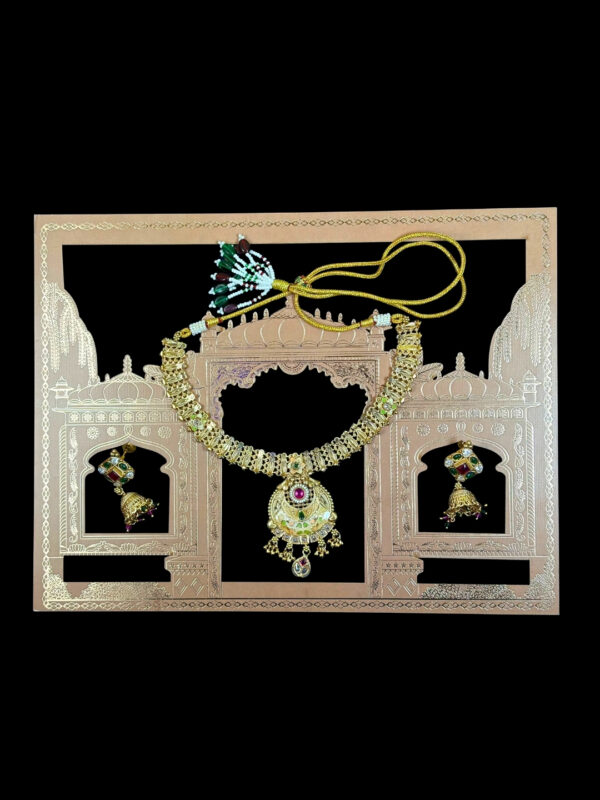 Dimple Gold Plated Choker Necklace Set
