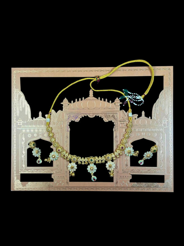 Bhanupriya Gold Flora Choker Necklace Set