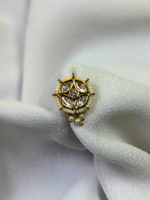 Rupak Kundan Nose Ring | Nath