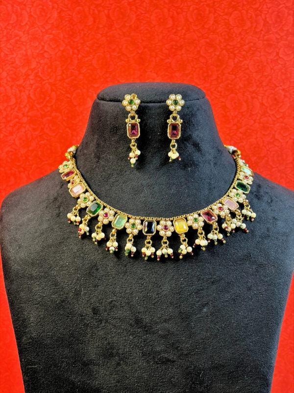 Shobhna Multicolour Choker Necklace Set