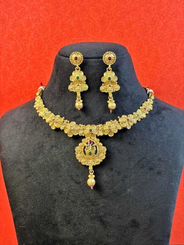 Ramya Gold Plated Choker Necklace Set