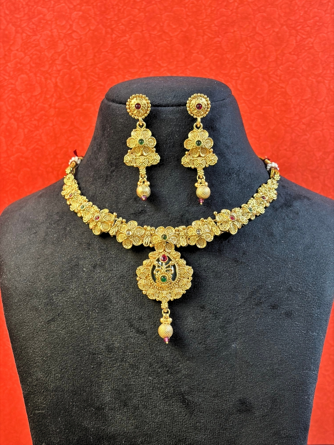 Ramya Gold Plated Choker Necklace Set