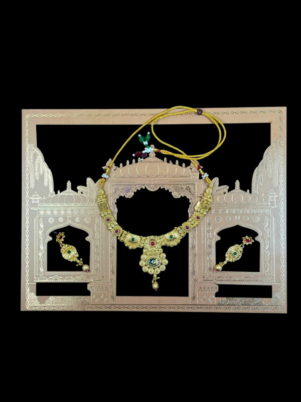 Soundrya Gold Plated Choker Necklace Set