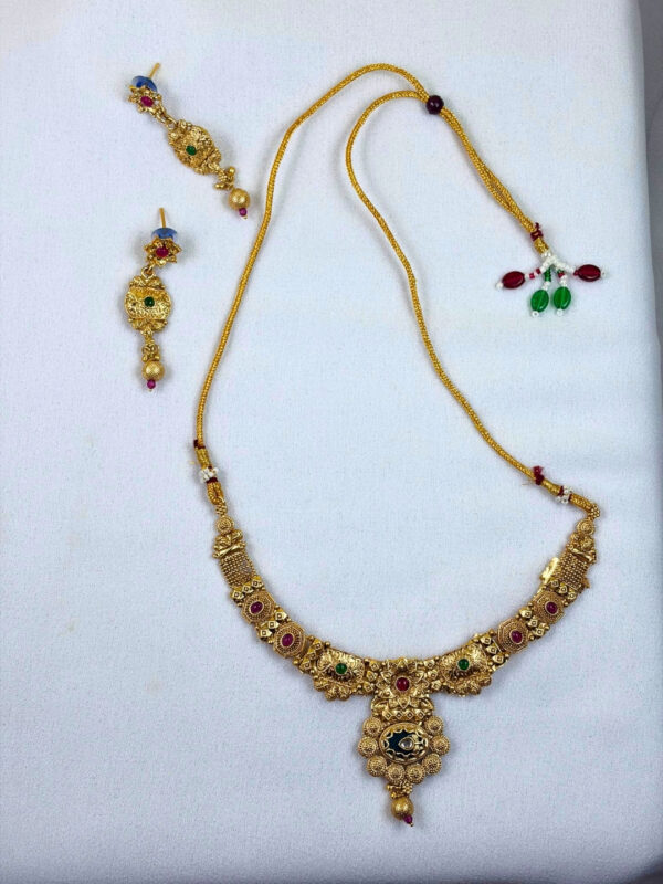 Soundrya Gold Plated Choker Necklace Set