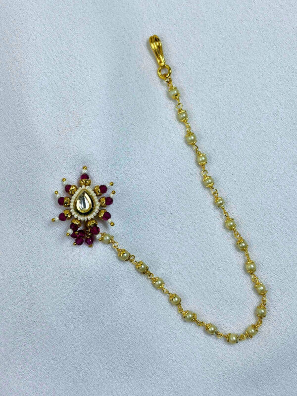 Anurag Pearl Chain Nose Ring | Nath