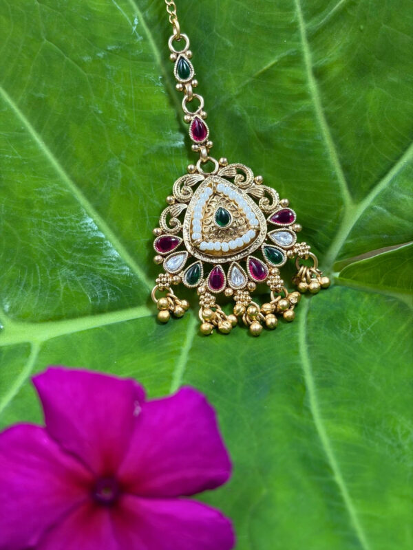 Swarnpushp Gold Plated Traditional Maang Tikka