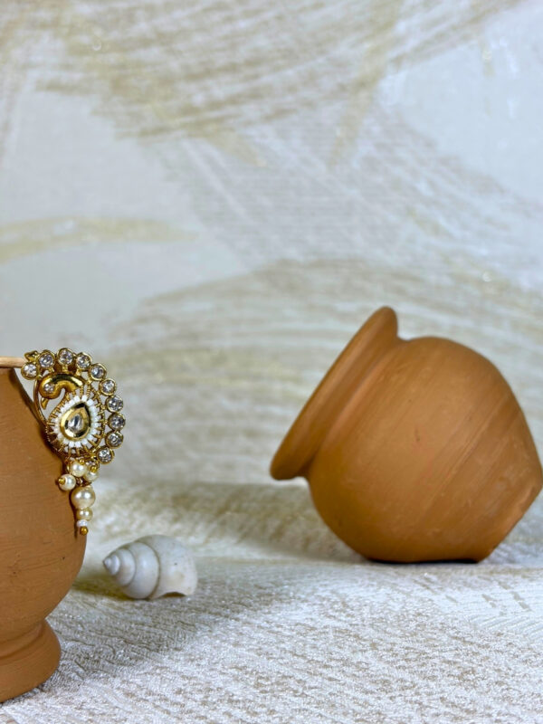 Tarana Pearl Beaded Nose Ring | Moti Nath