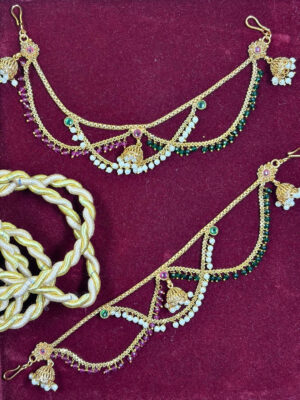 Takshila Jhumka Ear Chain Set