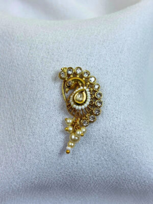 Tarana Pearl Beaded Nose Ring | Moti Nath