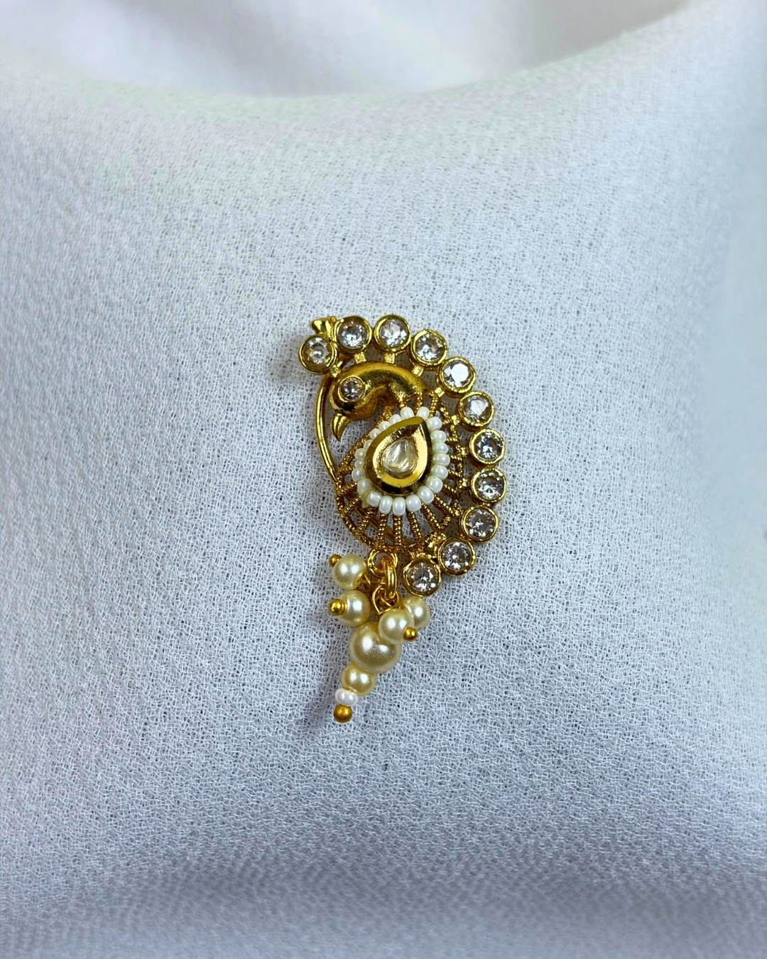 Tarana Pearl Beaded Nose Ring | Moti Nath