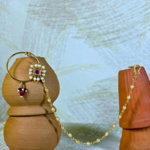 SwaRachit Pearl Chain Nose Ring | Nath