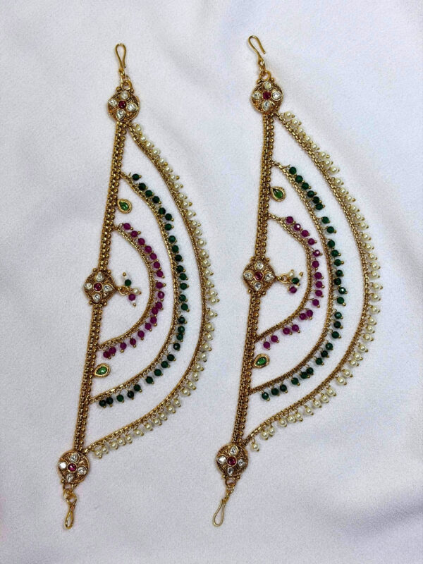 Kanchipuram Multi-Layered Ear Chain Set