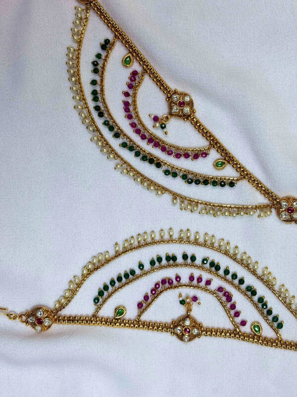 Kanchipuram Multi-Layered Ear Chain Set