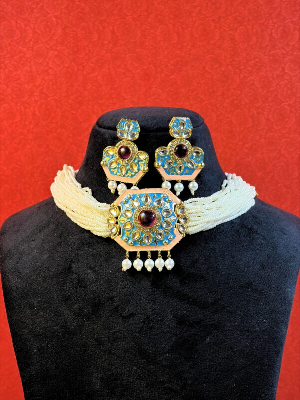 Rashmika Pearl Choker Necklace Set
