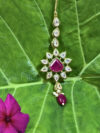 Rose Kundan Stone Traditional Maang Tikka