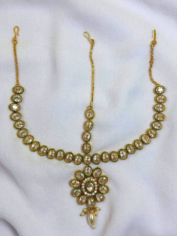 Dreamflower Kundan Stone Traditional Maang Tikka | Damini