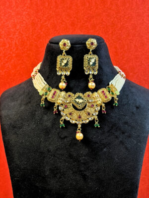 Taapasi Pearl Choker Necklace Set