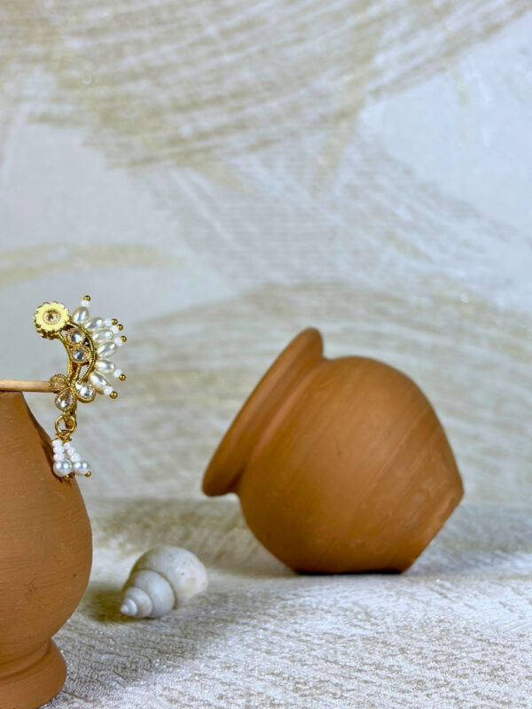 Laya Pearl Beaded Nose Ring | Moti Nath