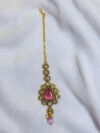 Lotus Kundan Stone Traditional Maang Tikka