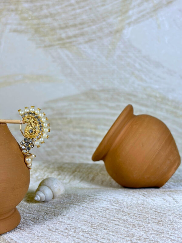 Taal Pearl Beaded Nose Ring | Moti Nath