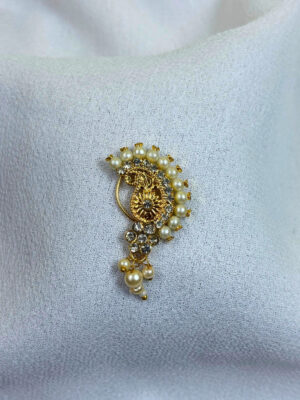 Taal Pearl Beaded Nose Ring | Moti Nath