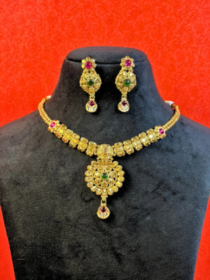 Nayantara Gold Plated Choker Necklace Set